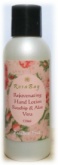 Rosehip and aloe vera hand lotion. A paraben free natural skin care product
